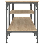 Mobile TV Rovere Sonoma 161x35x45 cm Legno Multistrato e Ferro