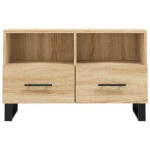 Mobile per TV Rovere Sonoma 80x36x50 cm Legno Multistrato