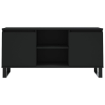 Mobile Porta TV Nero 104x35x50 cm in Legno Multistrato