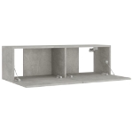 Set Mobili Porta TV 8pz Grigio Cemento in Legno Multistrato