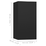 Mobili TV 4 pz Neri 30,5x30x60 cm in Truciolato