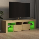 Mobile Porta TV con Luci LED Rovere Sonoma 140x36,5x40 cm