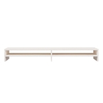 Supporto per Monitor Bianco 100x24x13 cm Legno Massello di Pino
