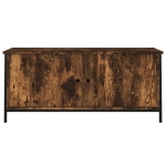 Mobile TV con Ante Rovere Fumo 102x35x45 cm Legno Multistrato