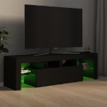 Mobile Porta TV con Luci LED Nero 140x36,5x40 cm