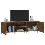 Mobile Porta TV Rovere Fumo 150x30x50 cm in Legno Multistrato