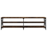 Mobile Porta TV Rovere Fumo 180x40x50 cm in Legno Multistrato