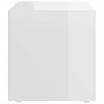 Mobili Porta TV 2pz Bianco Lucido 37x35x37 cm Legno Multistrato