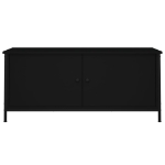 Mobile Porta TV con Ante Nero 102x35x45 cm in Legno Multistrato