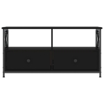 Mobile Porta TV Nero 90x33x45 cm in Legno Multistrato e Ferro