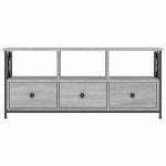 Mobile TV Grigio Sonoma 102x33x45 cm Legno Multistrato e Ferro