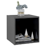 Mobile Porta TV Grigio Lucido 37x35x37 cm in Legno Multistrato