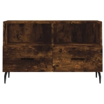 Mobile Porta TV Rovere Fumo 80x36x50 cm in Legno Multistrato