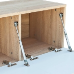 Mobili TV 2 pz Legno Multistrato 120x40x34 Bianco Lucido Rovere
