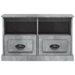 Mobile Porta TV Grigio Cemento 80x35x50 cm in Legno Multistrato