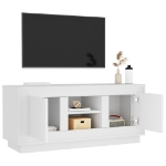 Mobile Porta TV Bianco 102x35x45 cm in Legno Multistrato