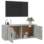 Mobile Porta TV a Parete Grigio cemento 100x34,5x40 cm