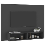 Mobile Porta TV a Muro Grigio 120x23,5x90cm in Truciolato