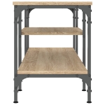 Mobile TV Rovere Sonoma 121x35x45 cm Legno Multistrato e Ferro