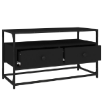 Mobile Porta TV Nero 80x35x45 cm in Legno Multistrato