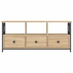Mobile TV Rovere Sonoma 102x33x45 cm Legno Multistrato e Ferro