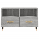 Mobile Porta TV Grigio Sonoma 80x36x50 cm in Legno Multistrato