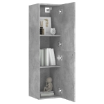 Set Porta TV 8 pz Grigio Cemento in Truciolato