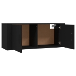 Set Mobili Porta TV 3 pz Nero in Legno Multistrato