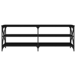 Mobile Porta TV Nero 140x40x50 cm in Legno Multistrato