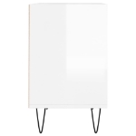 Mobile Porta TV Bianco Lucido 103,5x30x50 cm Legno Multistrato