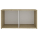 Mobile TV Bianco e Rovere Sonoma 72x35x36,5cm Legno Multistrato