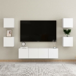 Mobile Porta TV a Parete Bianco 30,5x30x30 cm