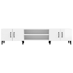Mobile Porta TV Bianco Lucido 180x31,5x40 cm Legno Multistrato