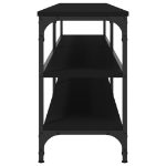 Mobile Porta TV Nero 180x30x50cm in Legno Multistrato e Metallo