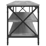 Mobile TV Grigio Sonoma 200x40x50cm Legno Multistrato e Metallo