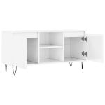 Mobile Porta TV Bianco Lucido 104x35x50 cm in Legno Multistrato