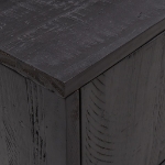 Mobile TV Nero 110x35x48 cm in Legno Massello di Pino