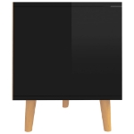 Mobile Porta TV Nero Lucido 90x40x48,5 cm Legno Multistrato