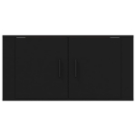 Mobile Porta TV a Parete Nero 80x34,5x40 cm