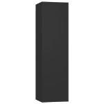 Set Mobili Porta TV 8pz Nero in Legno Multistrato