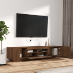 Set Mobili TV 2pz con Luci LED Rovere Marrone Legno Multistrato