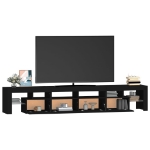 Mobile Porta TV con Luci LED Nero 230x36,5x40 cm