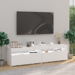 Mobili Porta TV con Luci LED 2 pz Bianco 75x35x40 cm