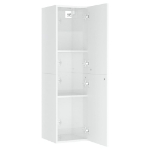 Mobili TV 2pz Bianco Lucido 30,5x30x110 cm Legno Multistrato