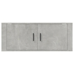 Mobile Porta TV a Parete Grigio cemento 100x34,5x40 cm