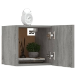 Armadietti TV Montati a Parete Grigio Sonoma 30,5x30x30 cm