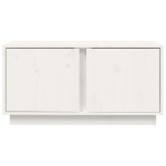 Mobile Porta TV Bianco 80x35x40,5 cm in Legno Massello di Pino