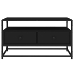 Mobile Porta TV Nero 80x35x45 cm in Legno Multistrato