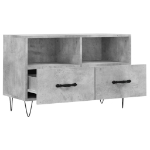 Mobile per TV Grigio Cemento 80x36x50 cm Legno Multistrato