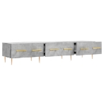 Mobile Porta TV Grigio Cemento 150x36x30 cm Legno Multistrato